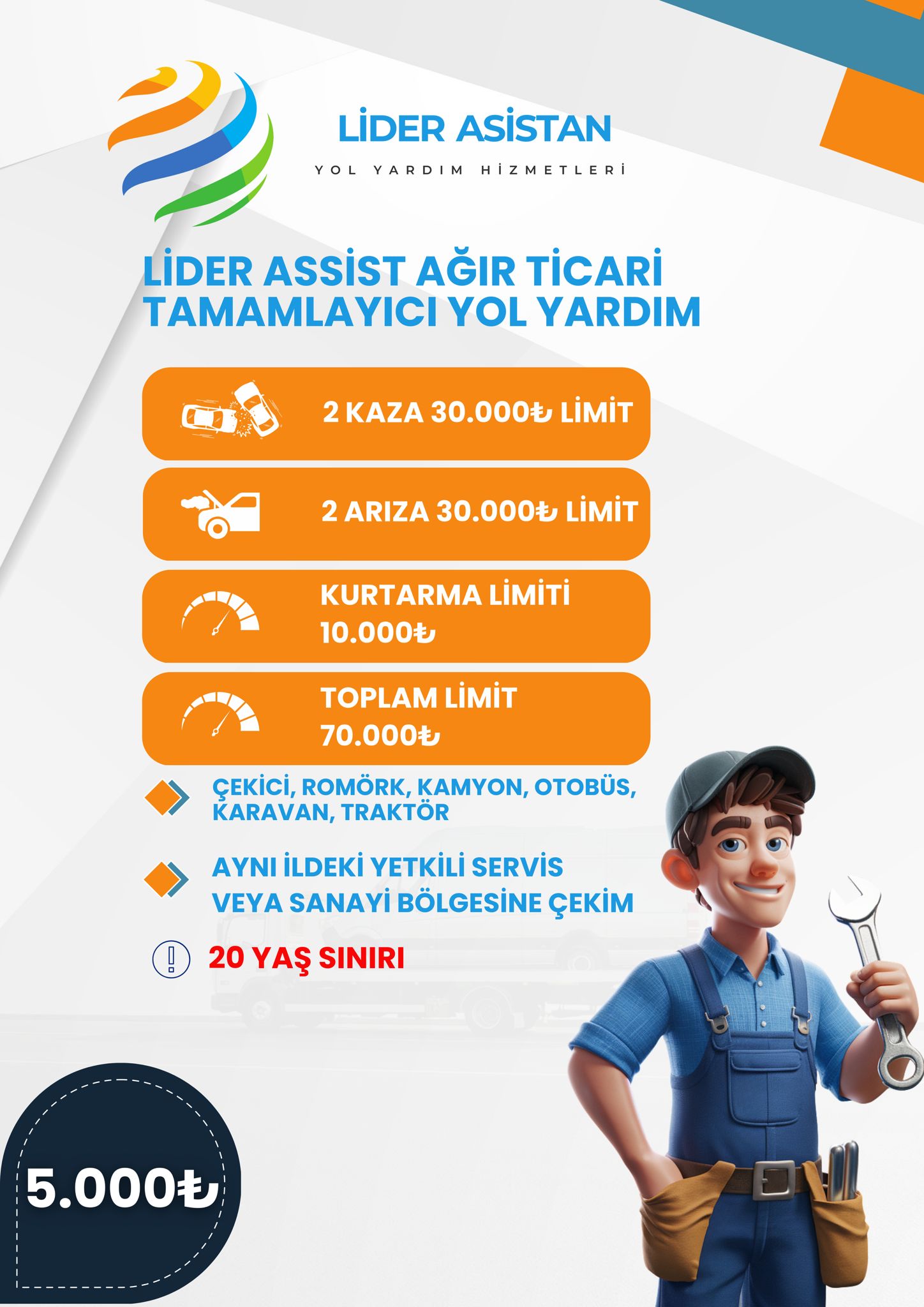 AĞIR TİCARİ TAMAMLAYICI  YOL YARDIM